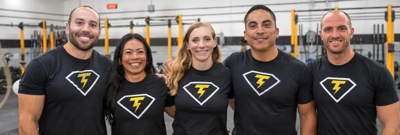 Team RepScheme coaches Ant Ayala, Trixie Arya, Jill Locantore, Oscar Mendoza and Alex Bykov.