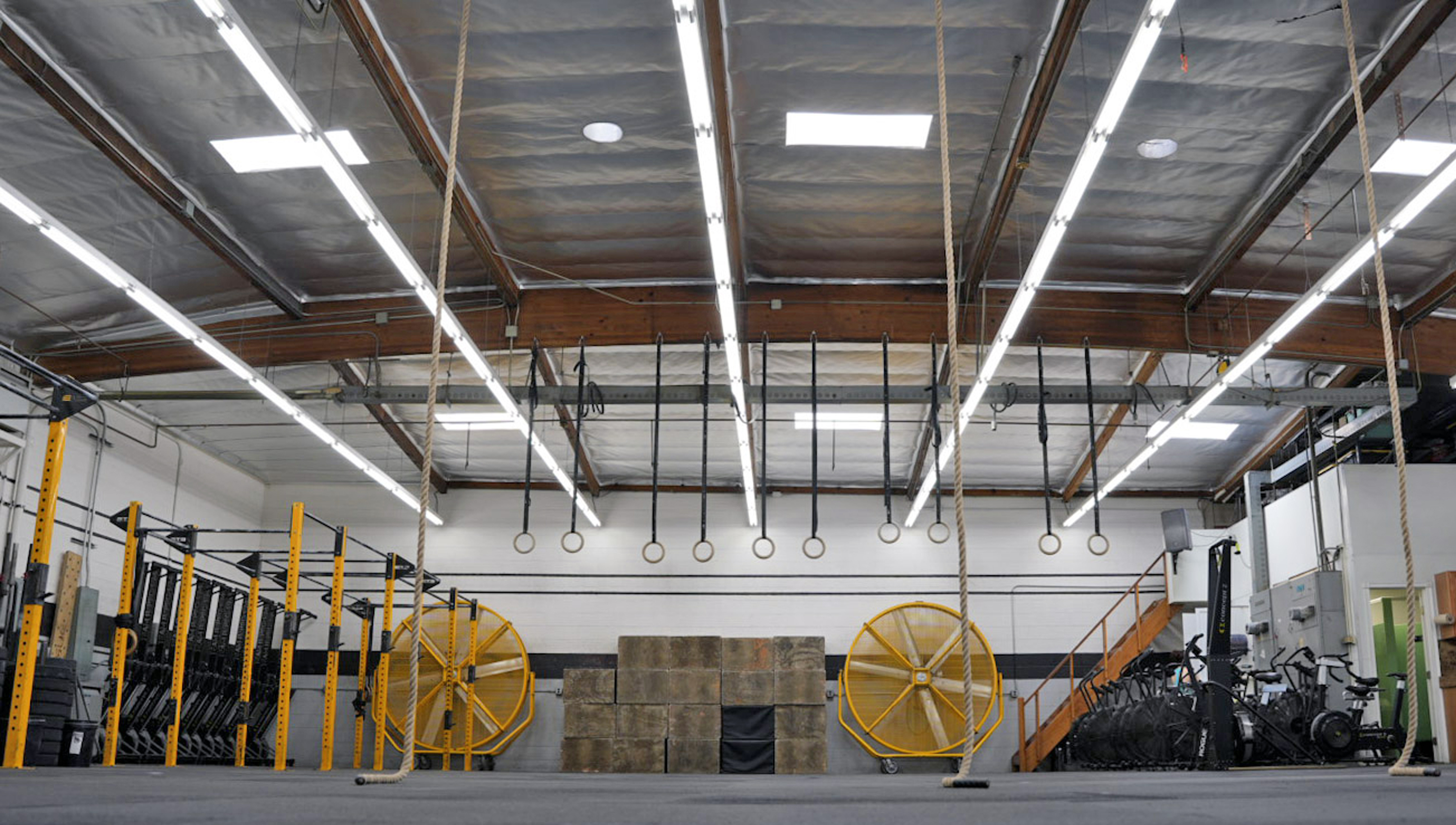 Team RepScheme open training floor and pull-up rigs